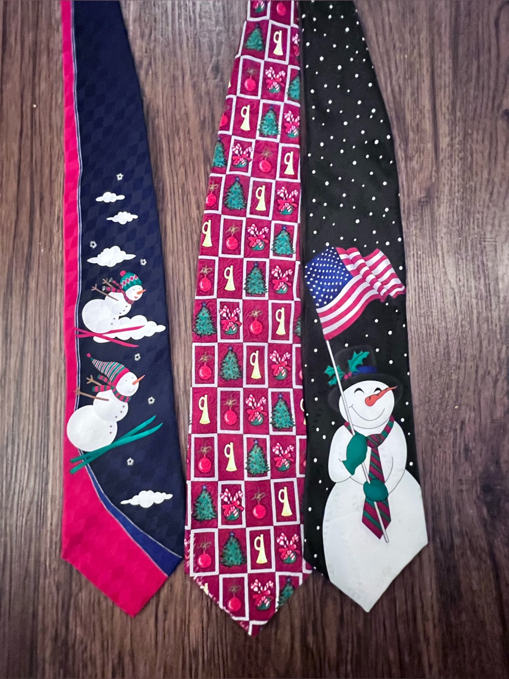Vintage hallmark Christmas ties holiday tie bundle 1990s